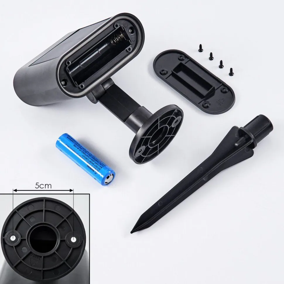 Applique Solaireusmagama Led Noir, 1 Lumiere, Detecteur De Mouvement