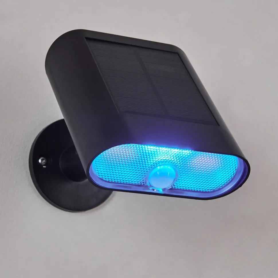 Applique Solaireusmagama Led Noir, 1 Lumiere, Detecteur De Mouvement