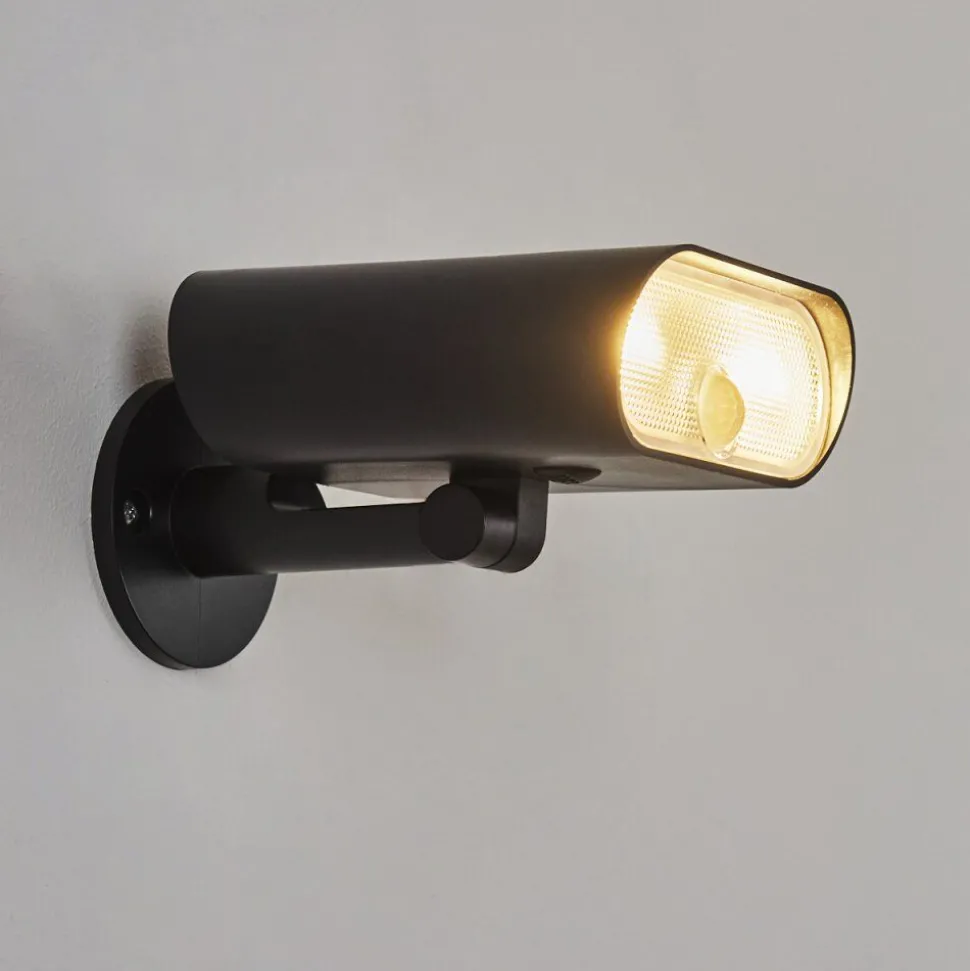 Applique Solaireusmagama Led Noir, 1 Lumiere, Detecteur De Mouvement