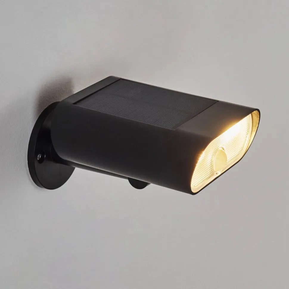 Applique Solaireusmagama Led Noir, 1 Lumiere, Detecteur De Mouvement