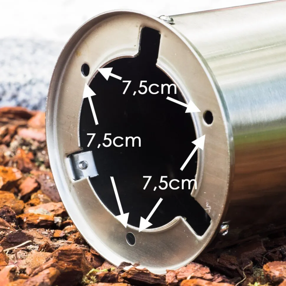 Borne D'Eclairage Dakar Acier Inoxydable, 1 Lumiere, Detecteur De Mouvement
