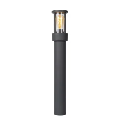 Borne D'Eclairage Lucide Lori Anthracite, Detecteur De Mouvement