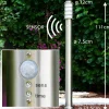 Borne D'Eclairage Tunes Acier Inoxydable, 1 Lumiere, Detecteur De Mouvement