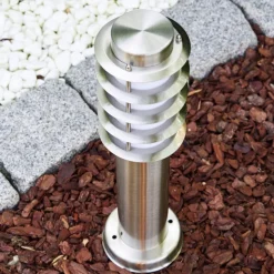 Borne D'Eclairage Tunes Acier Inoxydable, 1 Lumiere