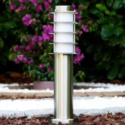 Borne D'Eclairage Tunes Acier Inoxydable, 1 Lumiere