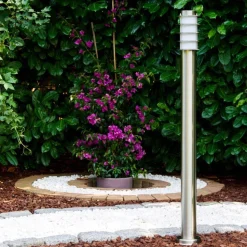 Borne D'Eclairage Tunes Acier Inoxydable, 1 Lumiere
