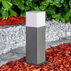 Borne Lumineuse Algier Led Anthracite, 1 Lumiere