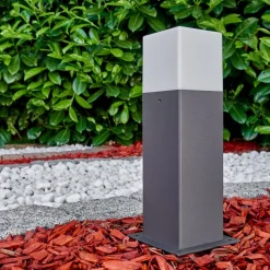 Borne Lumineuse Algier Led Anthracite, 1 Lumiere