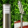 Borne Lumineuse Alslev Acier Inoxydable, 1 Lumiere
