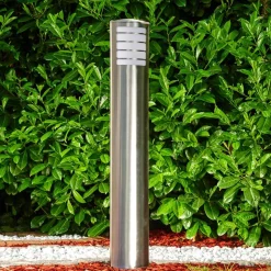 Borne Lumineuse Alslev Acier Inoxydable, 1 Lumiere