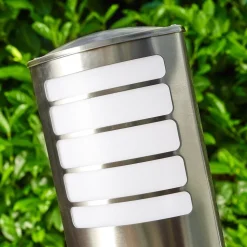 Borne Lumineuse Alslev Acier Inoxydable, 1 Lumiere