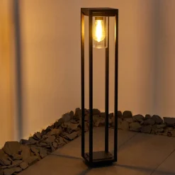 Borne Lumineuse Baoshan Noir, 1 Lumiere