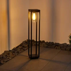 Borne Lumineuse Baoshan Noir, 1 Lumiere