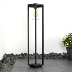 Borne Lumineuse Baoshan Noir, 1 Lumiere