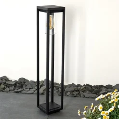 Borne Lumineuse Baoshan Noir, 1 Lumiere