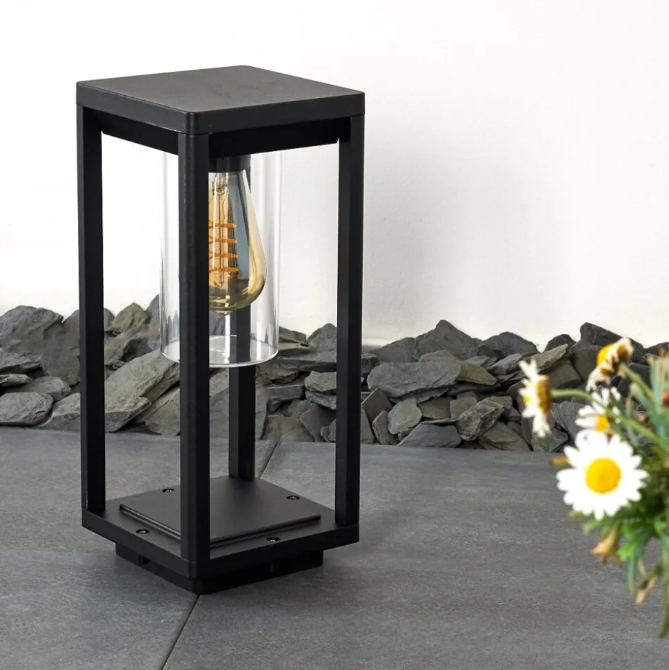 Borne Lumineuse Baoshan Noir, 1 Lumiere