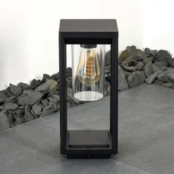 Borne Lumineuse Baoshan Noir, 1 Lumiere