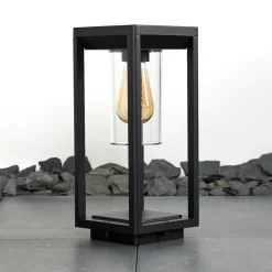 Borne Lumineuse Baoshan Noir, 1 Lumiere