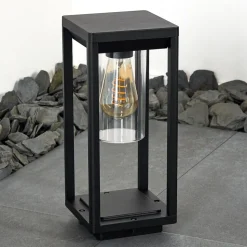 Borne Lumineuse Baoshan Noir, 1 Lumiere