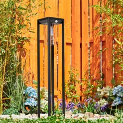 Borne Lumineuse Baoshan Noir, 1 Lumiere, Detecteur De Mouvement