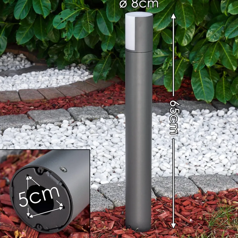 Borne Lumineuse Baulund Led Anthracite, 1 Lumiere