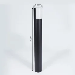 Borne Lumineuse Baulund Led Noir, 1 Lumiere