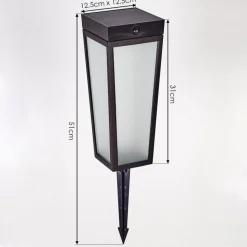 Borne Lumineuse Begg Led Noir, 1 Lumiere, Detecteur De Mouvement, Changeur De Couleurs