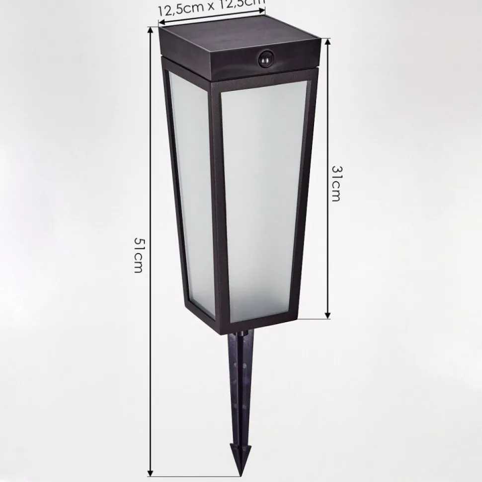 Borne Lumineuse Begg Led Noir, 1 Lumiere, Detecteur De Mouvement, Changeur De Couleurs