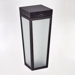 Borne Lumineuse Begg Led Noir, 1 Lumiere, Detecteur De Mouvement, Changeur De Couleurs