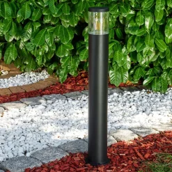 Borne Lumineuse Bodio Noir, 1 Lumiere