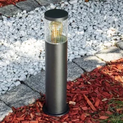 Borne Lumineuse Bodio Noir, 1 Lumiere