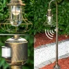 Borne Lumineuse Borkan Brun Dore, 1 Lumiere, Detecteur De Mouvement