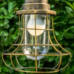 Borne Lumineuse Borkan Brun Dore, 1 Lumiere