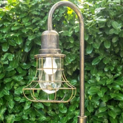 Borne Lumineuse Borkan Brun Dore, 1 Lumiere