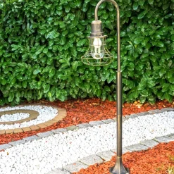 Borne Lumineuse Borkan Brun Dore, 1 Lumiere