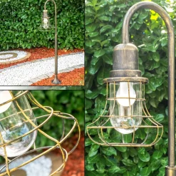 Borne Lumineuse Borkan Brun Dore, 1 Lumiere