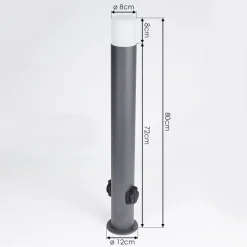Borne Lumineuse Buhrkall Anthracite, 1 Lumiere