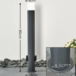 Borne Lumineuse Buhrkall Anthracite, 1 Lumiere