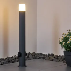Borne Lumineuse Buhrkall Anthracite, 1 Lumiere