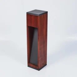 Borne Lumineuse Byremo Bois Fonce, Noir, 1 Lumiere