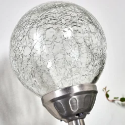 Borne Lumineuse Carbonia Led Argente, 2 Lumieres, Changeur De Couleurs