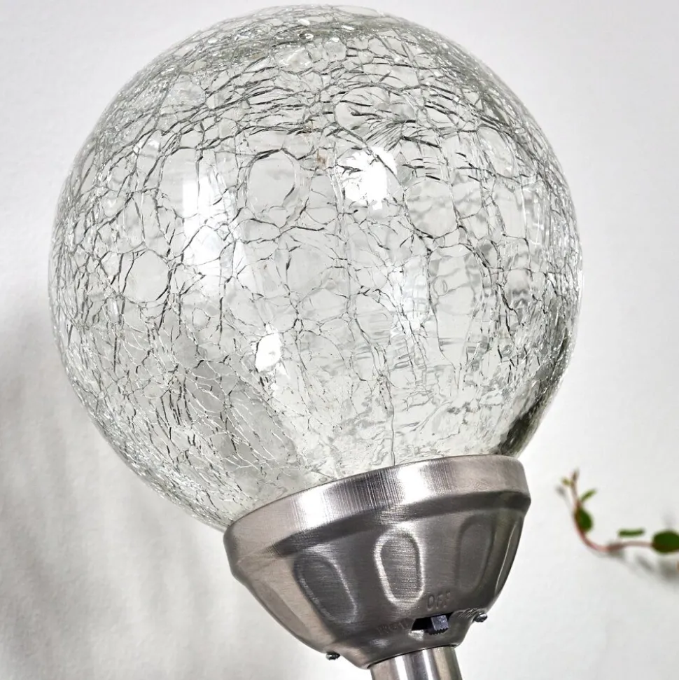 Borne Lumineuse Carbonia Led Argente, 2 Lumieres, Changeur De Couleurs