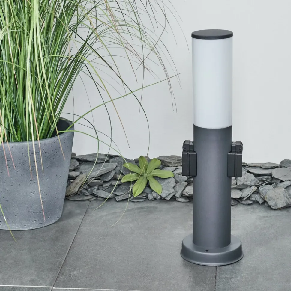 Borne Lumineuse Caserta Anthracite, 1 Lumiere