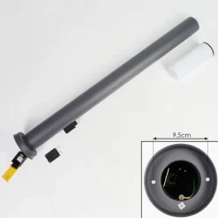 Borne Lumineuse Caserta Anthracite, 1 Lumiere