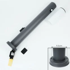 Borne Lumineuse Caserta Anthracite, 1 Lumiere, Detecteur De Mouvement