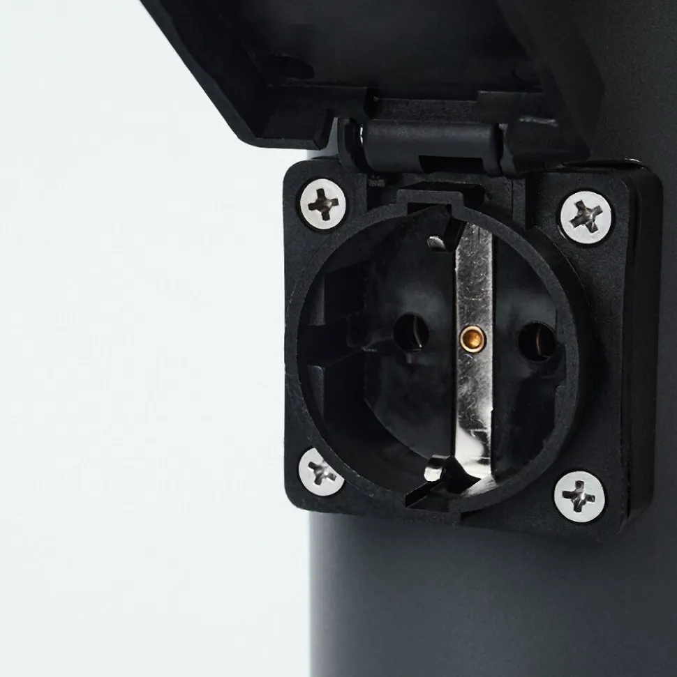 Borne Lumineuse Caserta Anthracite, 1 Lumiere, Detecteur De Mouvement