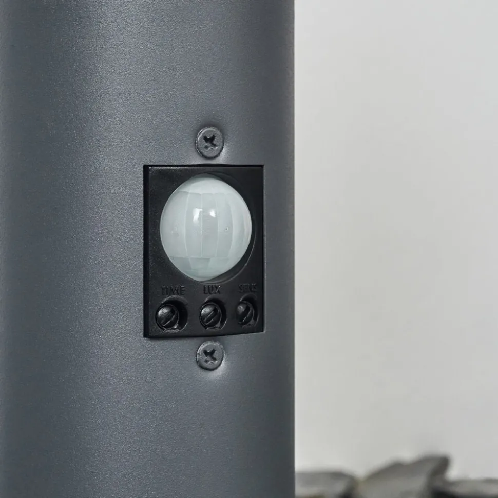 Borne Lumineuse Caserta Anthracite, 1 Lumiere, Detecteur De Mouvement