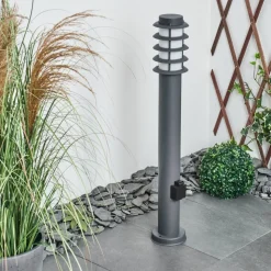 Borne Lumineuse Caserta Anthracite, 1 Lumiere