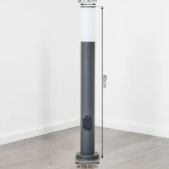 Borne Lumineuse Caserta Anthracite, 1 Lumiere