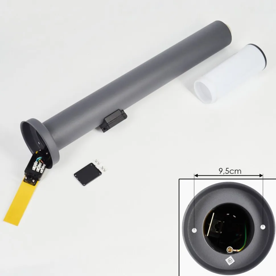 Borne Lumineuse Caserta Anthracite, 1 Lumiere
